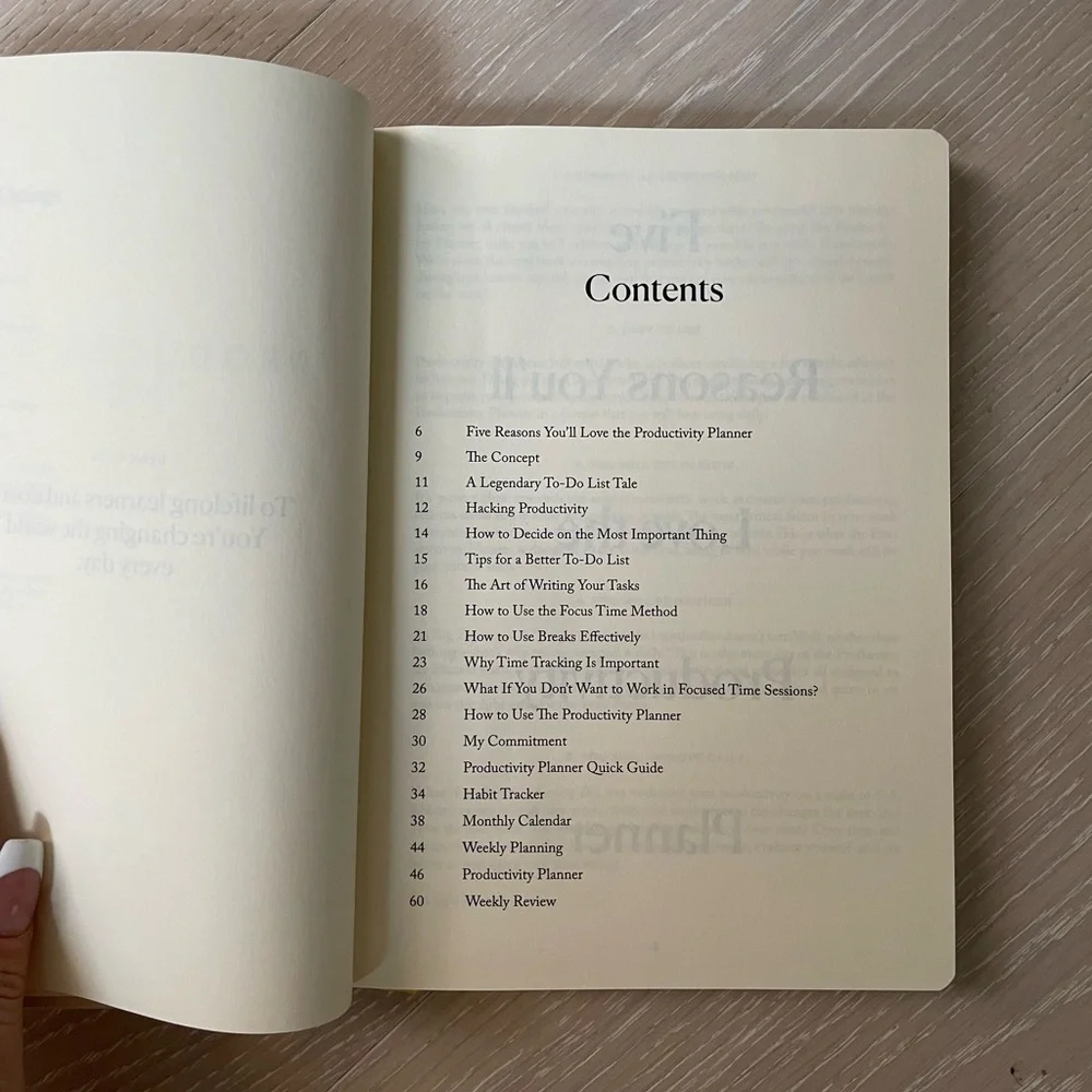 Intelligent Change Productivity Planner Weekly -Women’s Cream Organizer Book NEW